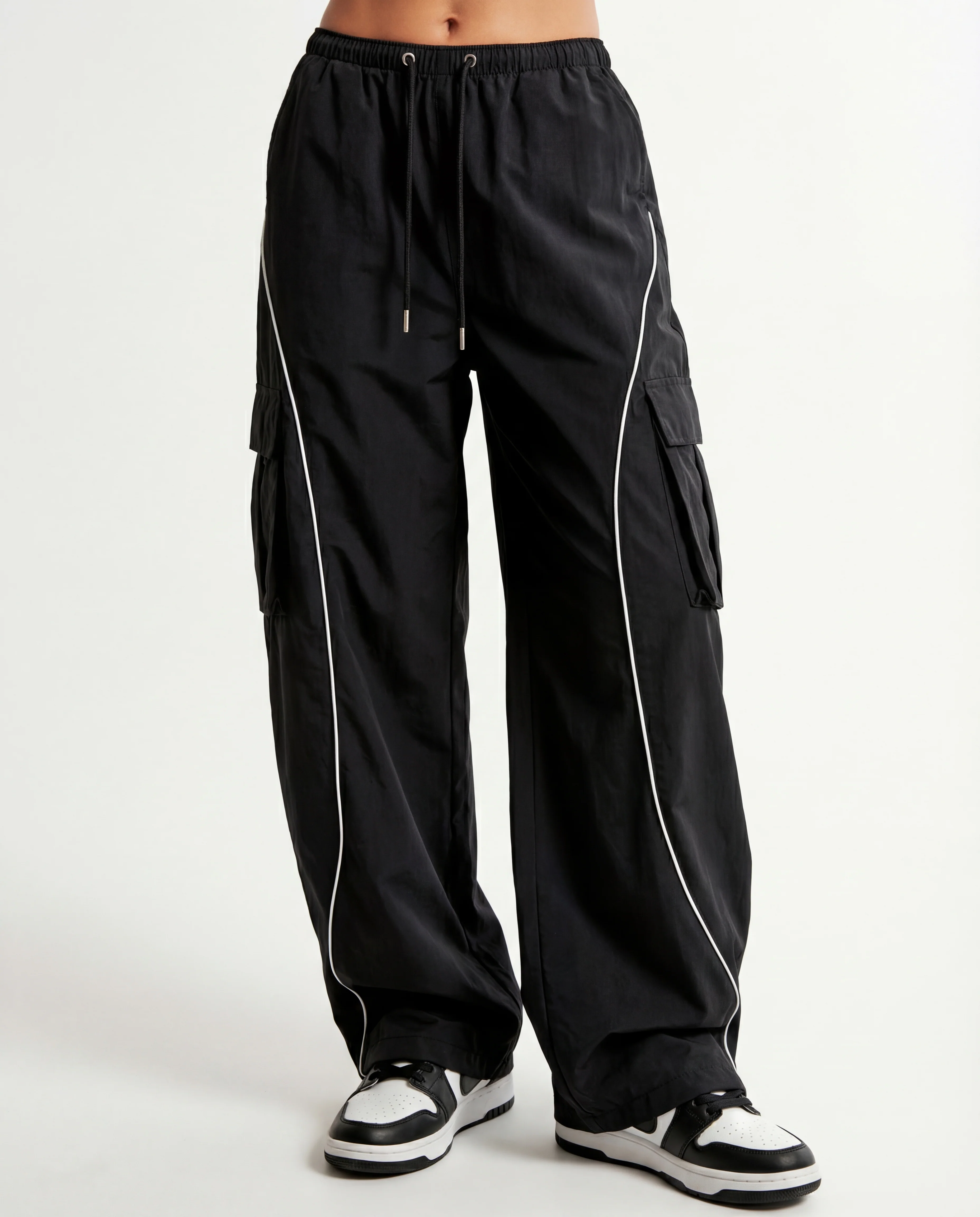 Striped baggy Korean Cargo Pants