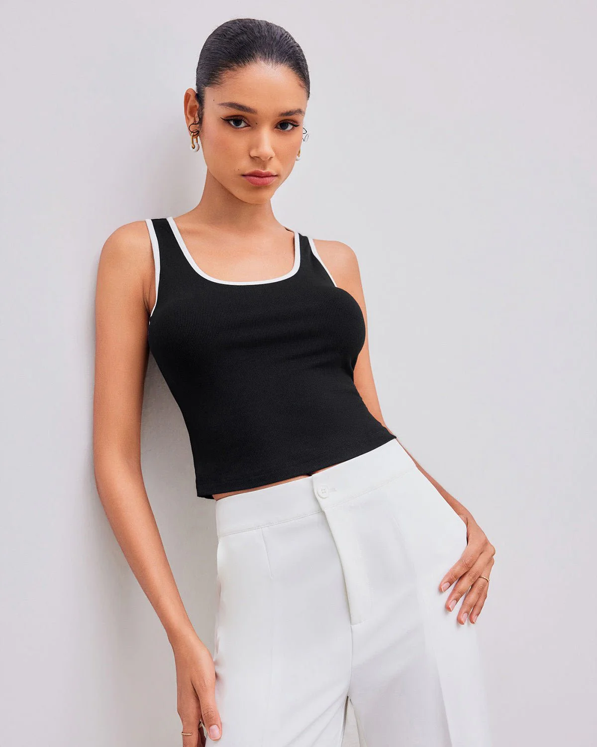 Ribbed Fitted Top