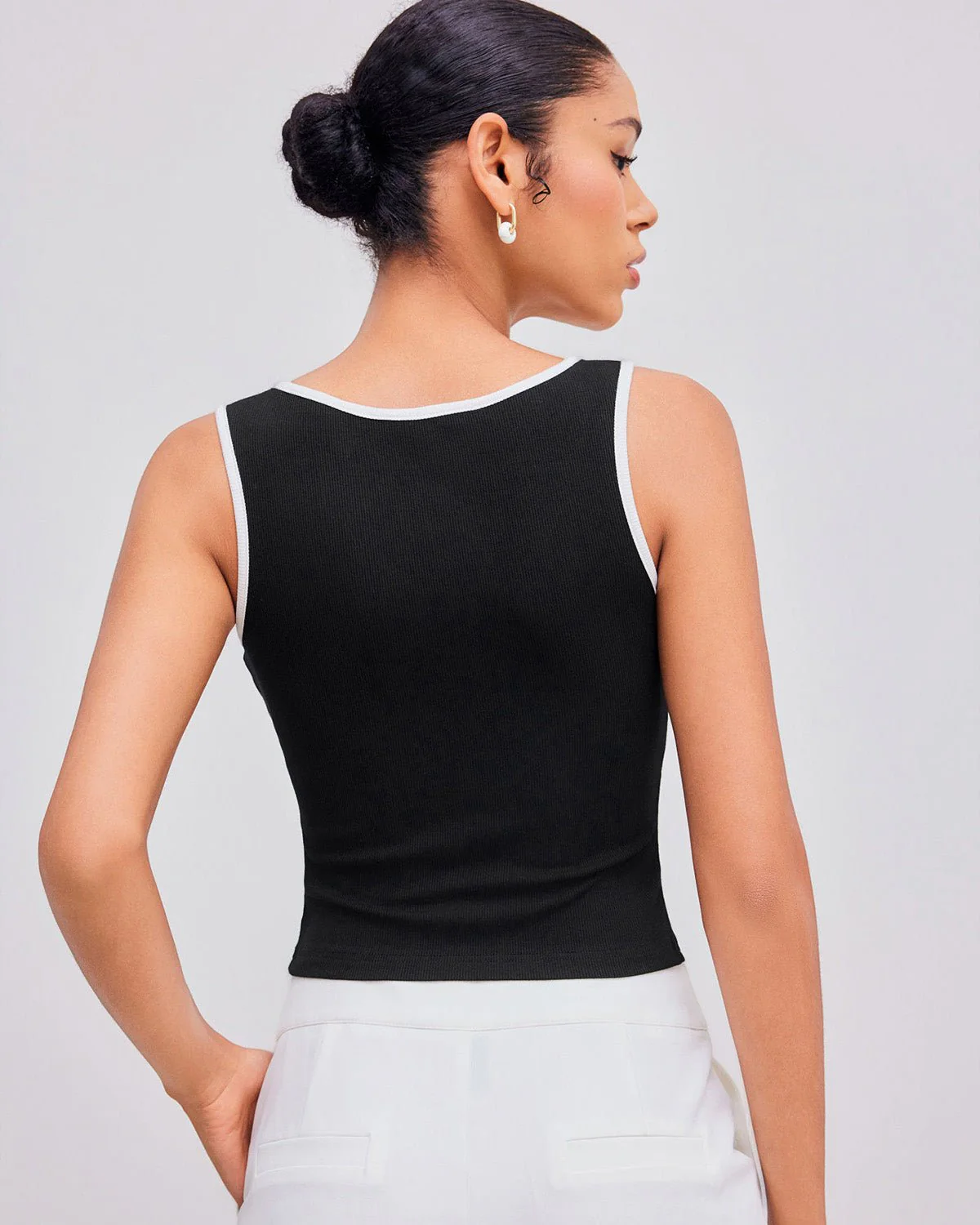 Ribbed Fitted Top - Image 2